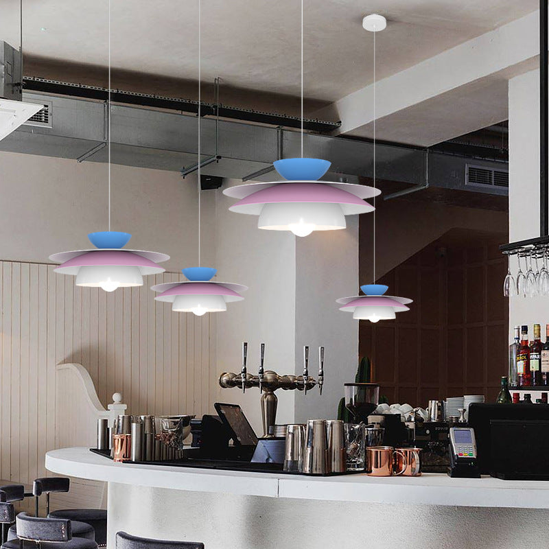 Modern Designer Style Round White Pendant Light - Lumpaz