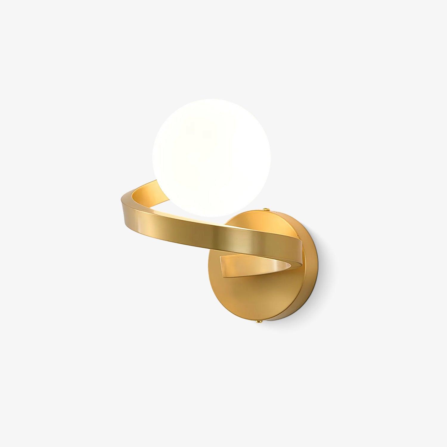 Curved Brass Wall Lamp - Lumpaz