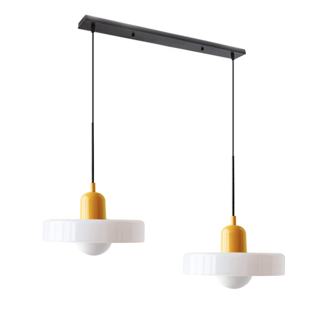 2 Heads Modern Bauhaus Glass Pendant Light - Lumpaz
