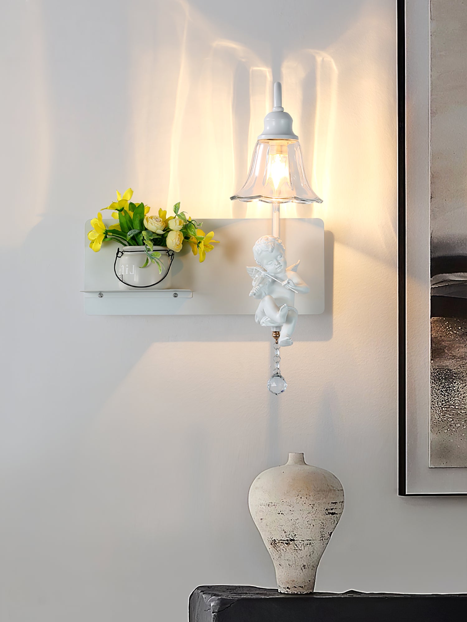 White Angel Wall Light - Lumpaz