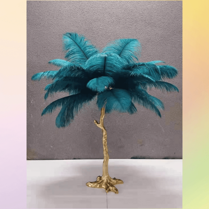 O'Moore Luxuriöse Stehleuchte Feder Mehrfarbig Wohnzimmer Harz Feder - Lumpaz