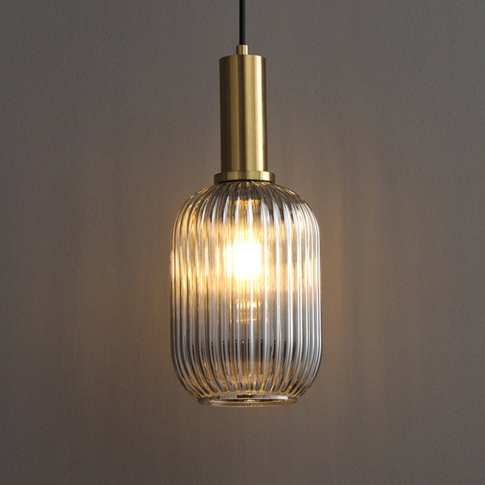 Vintage Stained Glass Lantern Shape Pendant Light - Lumpaz