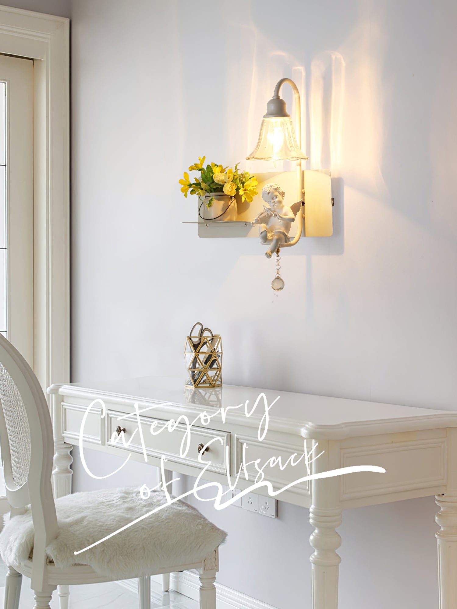 White Angel Wall Light - Lumpaz