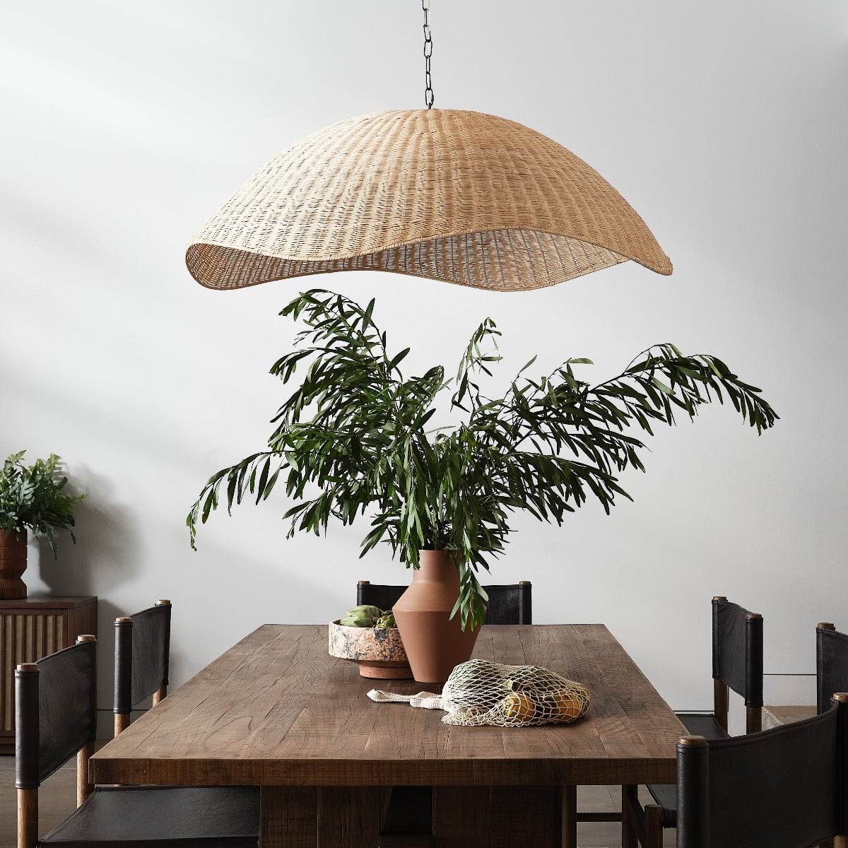 Natural Minimalistic Woven Rattan Handmade Hanging Lamp - Lumpaz