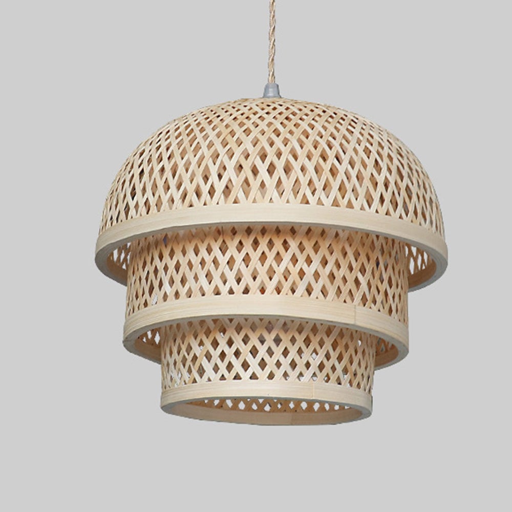 Bamboo Natural Basket Island Pendant Light - Lumpaz
