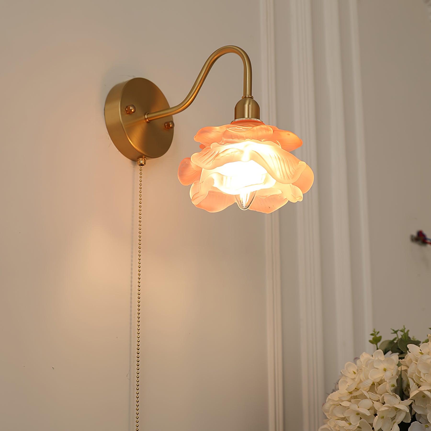 Rose Brass Wall Light - Lumpaz