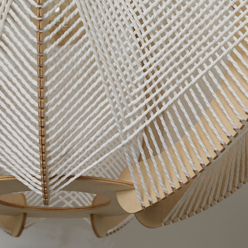 Retro Wooden Pendant Light Irregular Living Room Lamp - Lumpaz