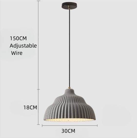 Wabi Sabi Art Resin Hanging Lamp for Dining Room - Lumpaz