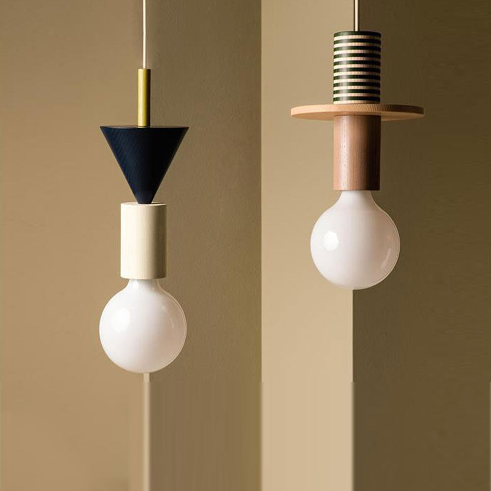 Design Colored Wood Blocks Pendant Light - Lumpaz