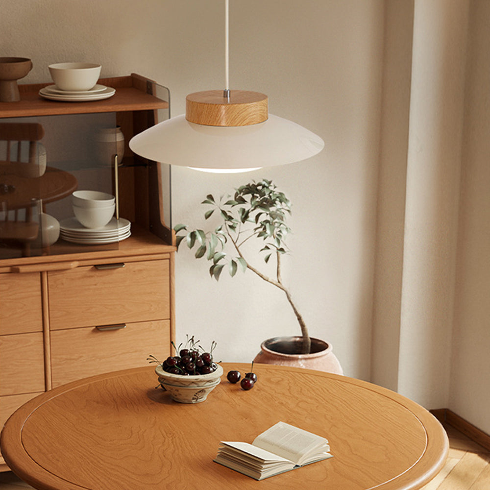 Cream Glutinous Rice Ball Bowl Pendant Light - Lumpaz