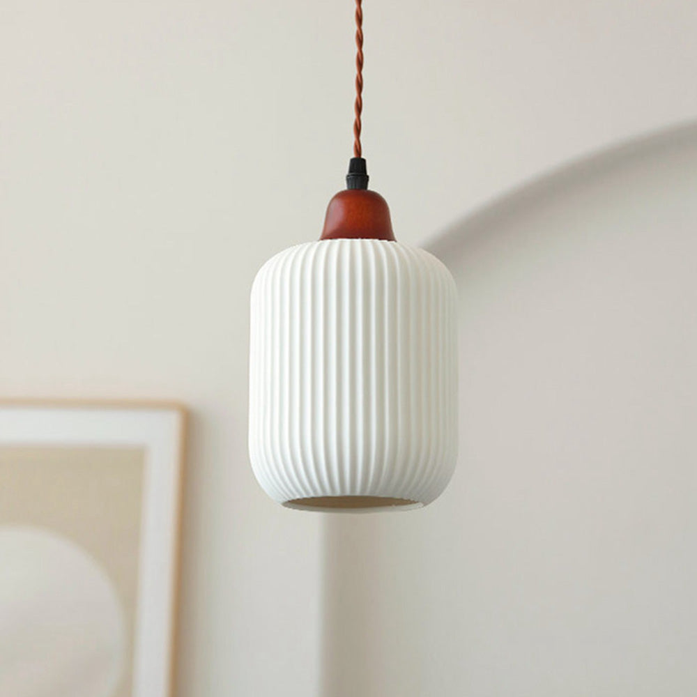 Vintage Nordic Ceramic White Pendant Light For Dining Room - Lumpaz