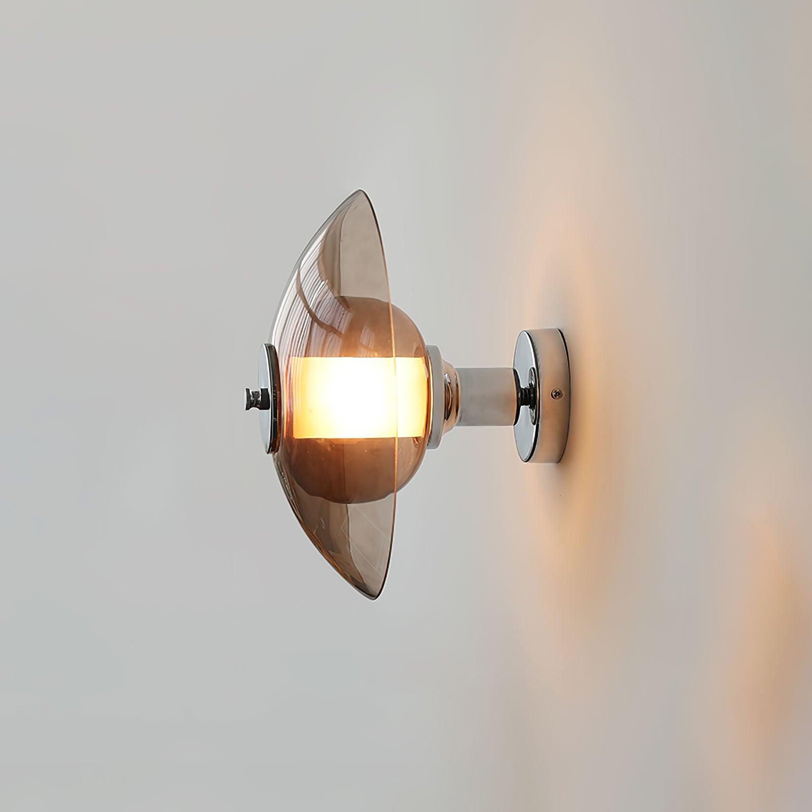 Flying Saucer Chrome Wall Light - Lumpaz