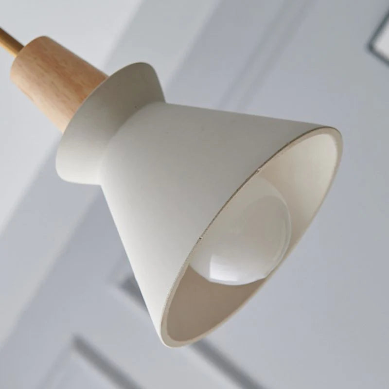 Modern White Concrete Cone Pendant Light - Lumpaz