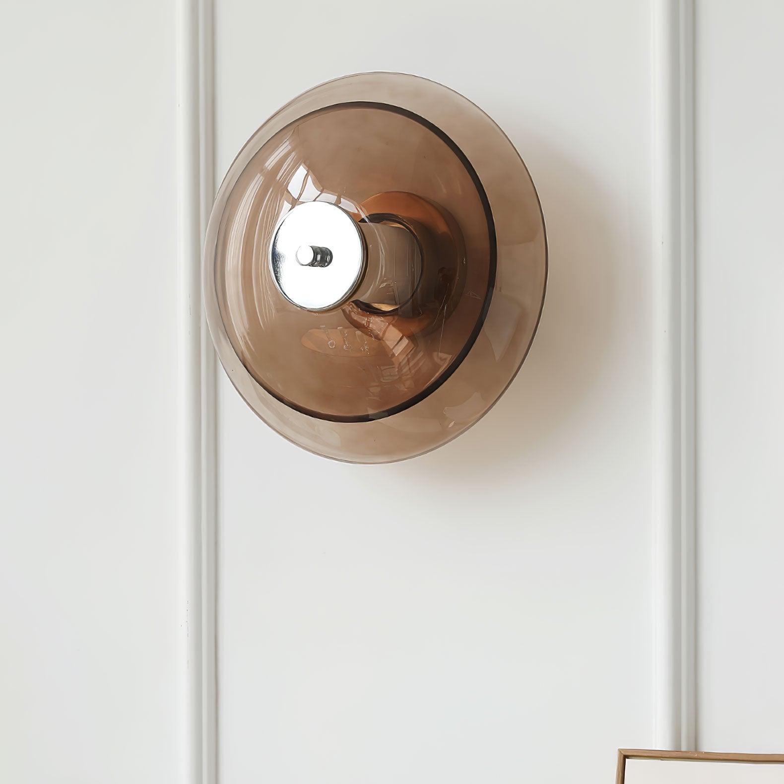 Flying Saucer Chrome Wall Light - Lumpaz