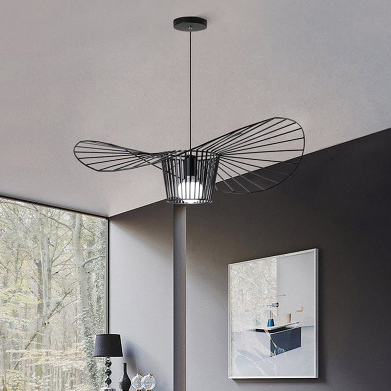 Modern Iron Cage Pendant Light For Living Room - Lumpaz