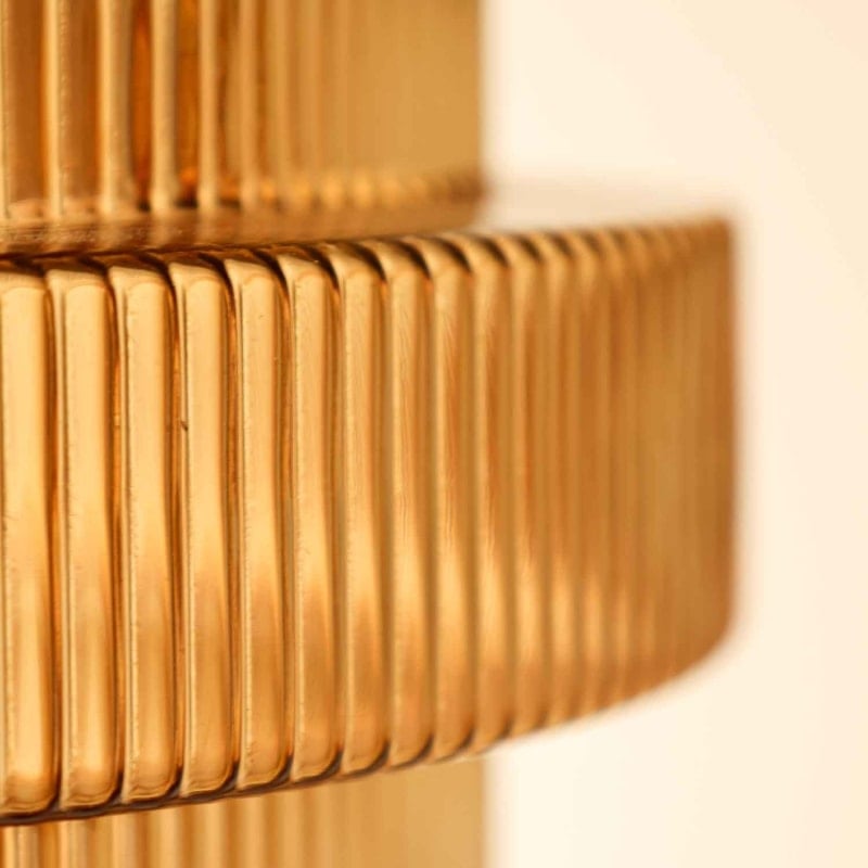 Bottle Shaped Brass Glass Pendant Light - Lumpaz