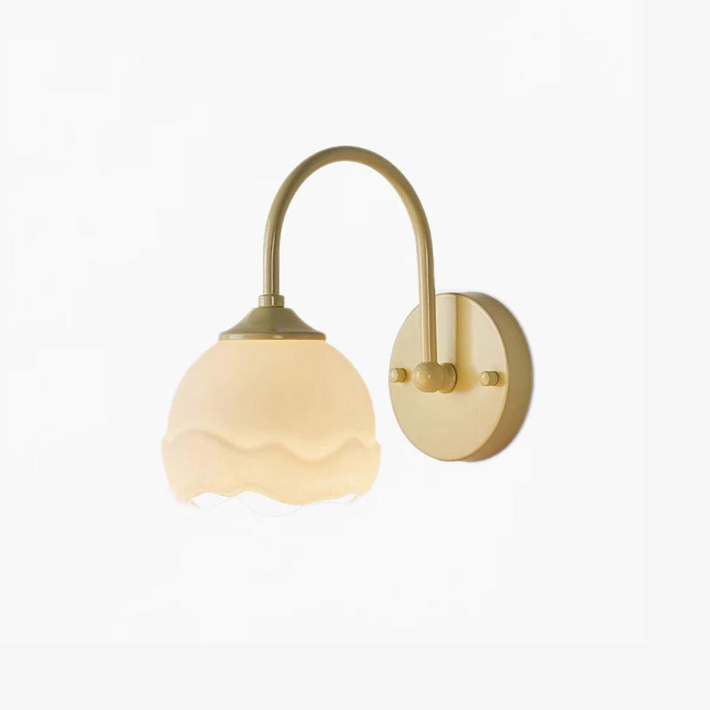 Milk White Floral Wall Lamp - Lumpaz