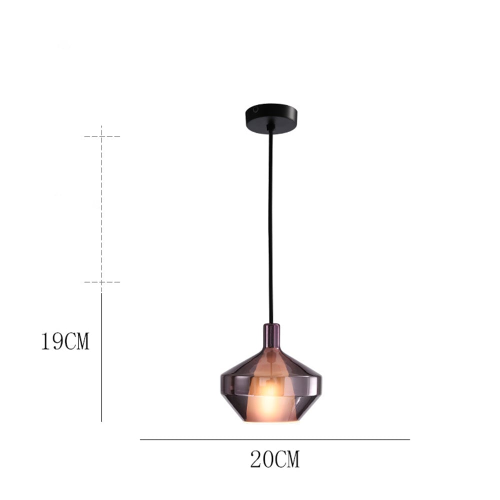 Modern Multicolored Glass Pendant Lamp for Dining - Lumpaz