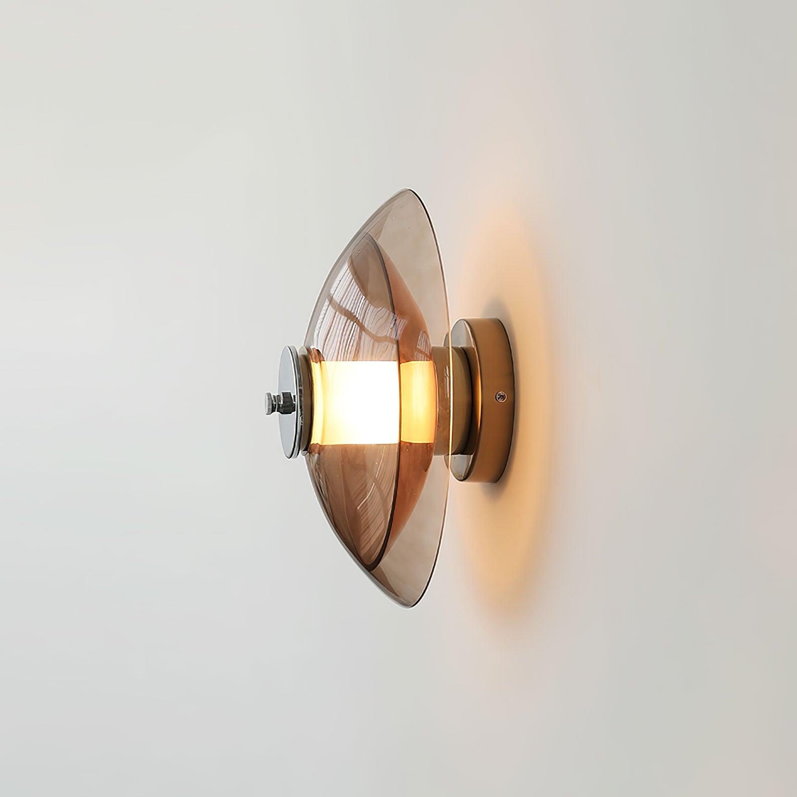 Flying Saucer Chrome Wall Light - Lumpaz
