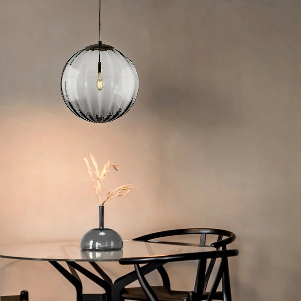 Modern Simple Round Glass Pendant Light - Lumpaz