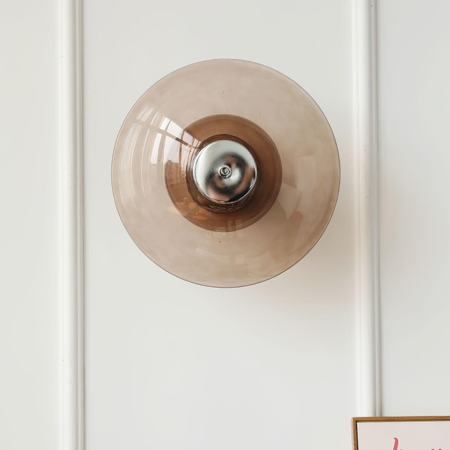 Flying Saucer Chrome Wall Light - Lumpaz
