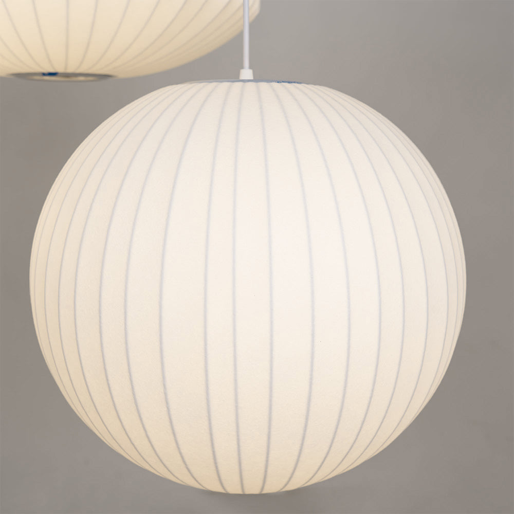 Nordic White Lantern Saucer Pendant Light For Living Room - Lumpaz