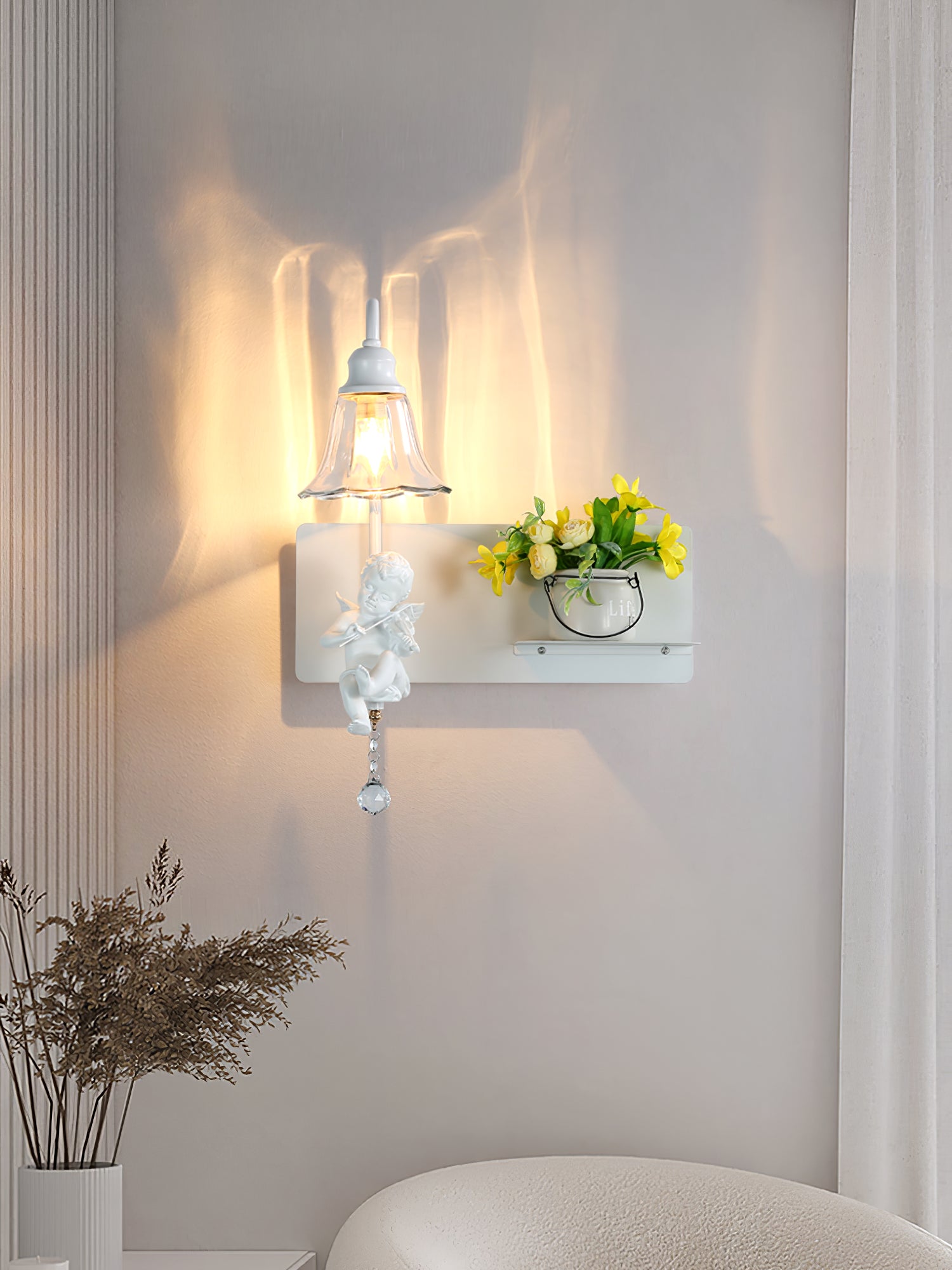 White Angel Wall Light - Lumpaz