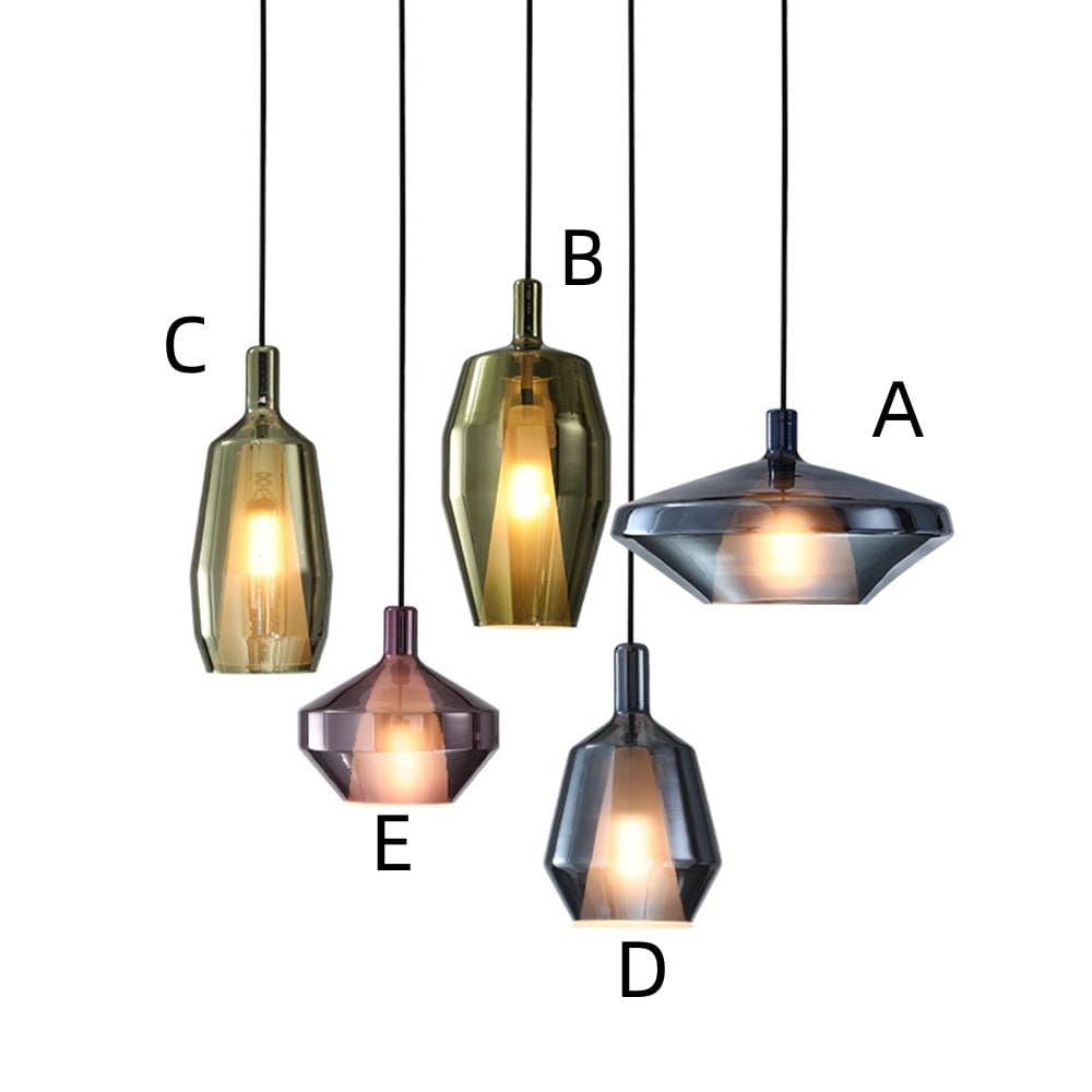 Modern Multicolored Glass Pendant Lamp for Dining - Lumpaz