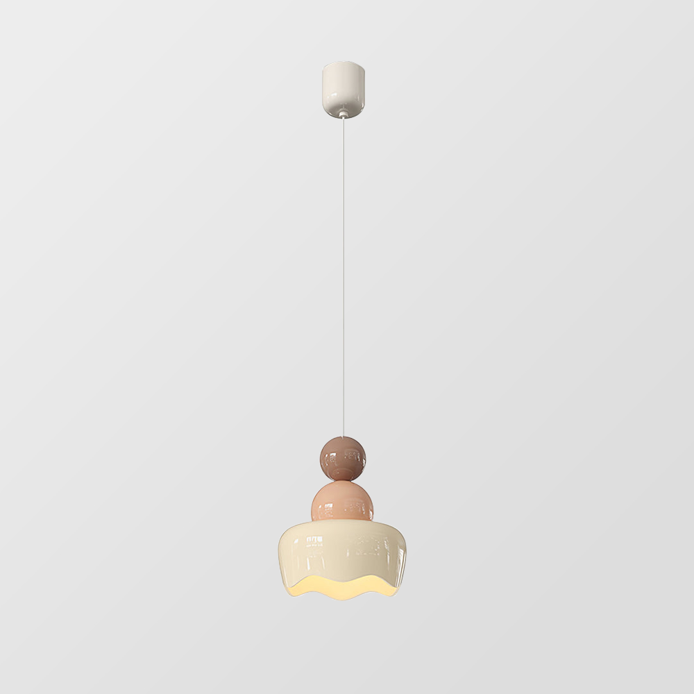 Cream Sunny Bedroom Bedside Pendant Lamp - Lumpaz
