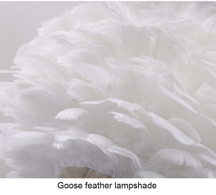 O'Moore Boho Design LED Stehlampe Weiß/Rosa/Grau/Dunkelrosa Wohn/Schlafzimmer Metall/Feder - Lumpaz