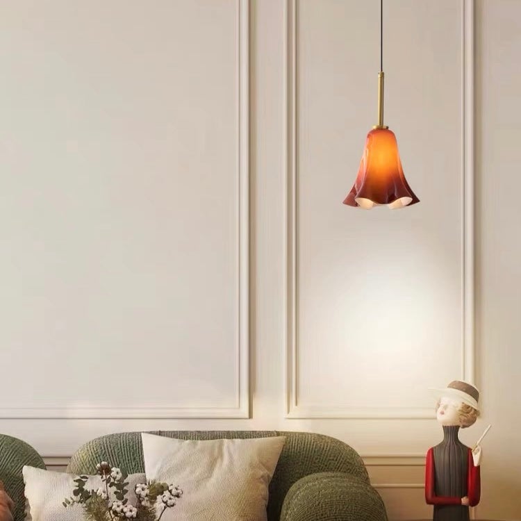 Vintage Glass Pendant Light For Bedroom - Lumpaz