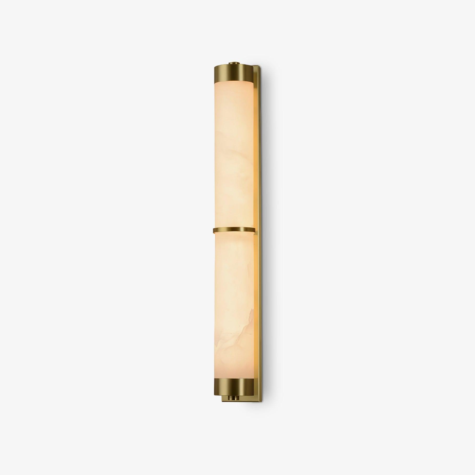 Cylindra Alabaster Brass Wall Light - Lumpaz