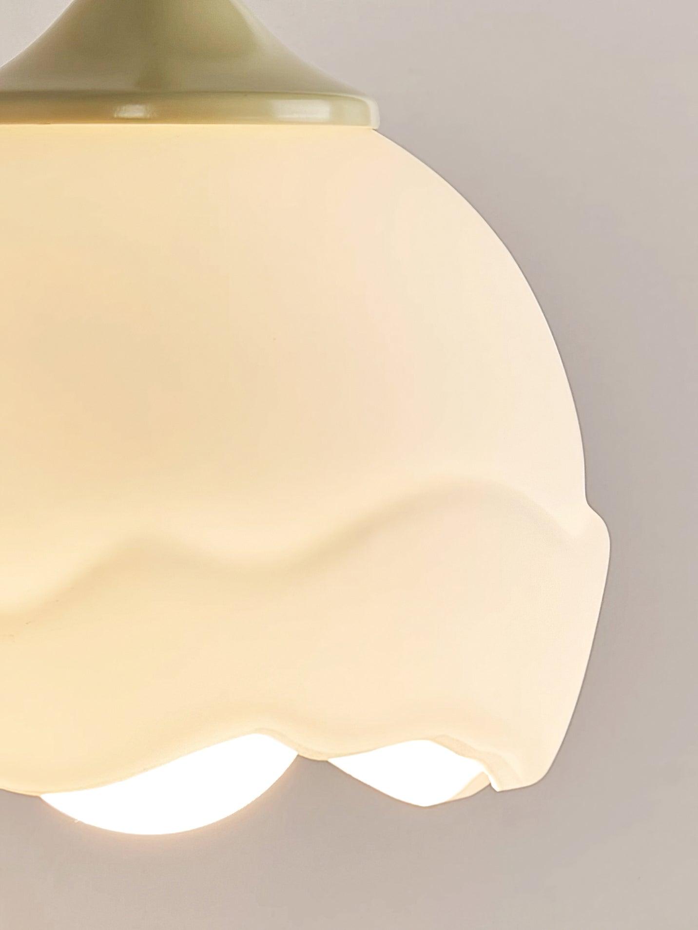 Milk White Floral Wall Lamp - Lumpaz
