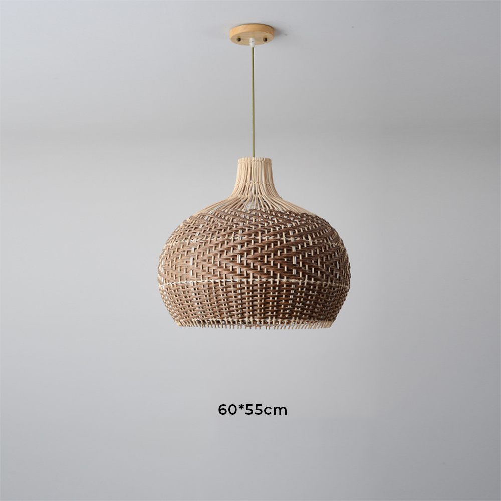 Modern Rattan Handwoven Pendant Light - Lumpaz