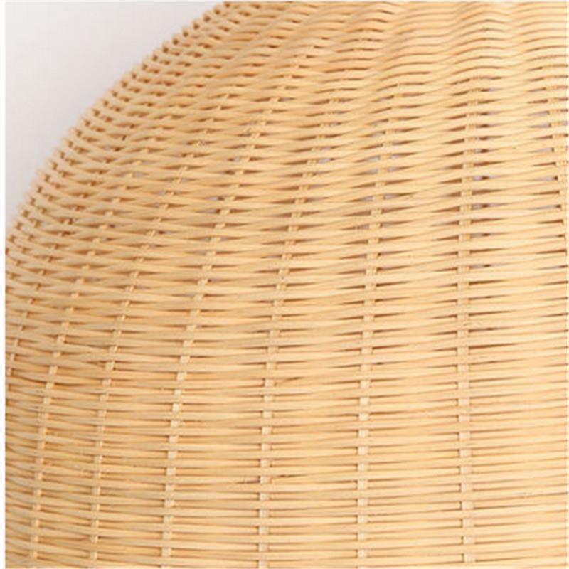 Bamboo Rattan Basket Pendant Light For Kitchen - Lumpaz
