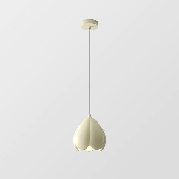 French Style Creamy Hanging Lamp Rustic Nature-Inspired Design Pendant Light - Lumpaz