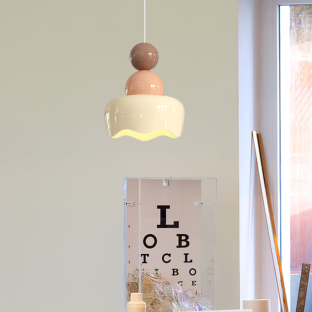 Cream Sunny Bedroom Bedside Pendant Lamp - Lumpaz