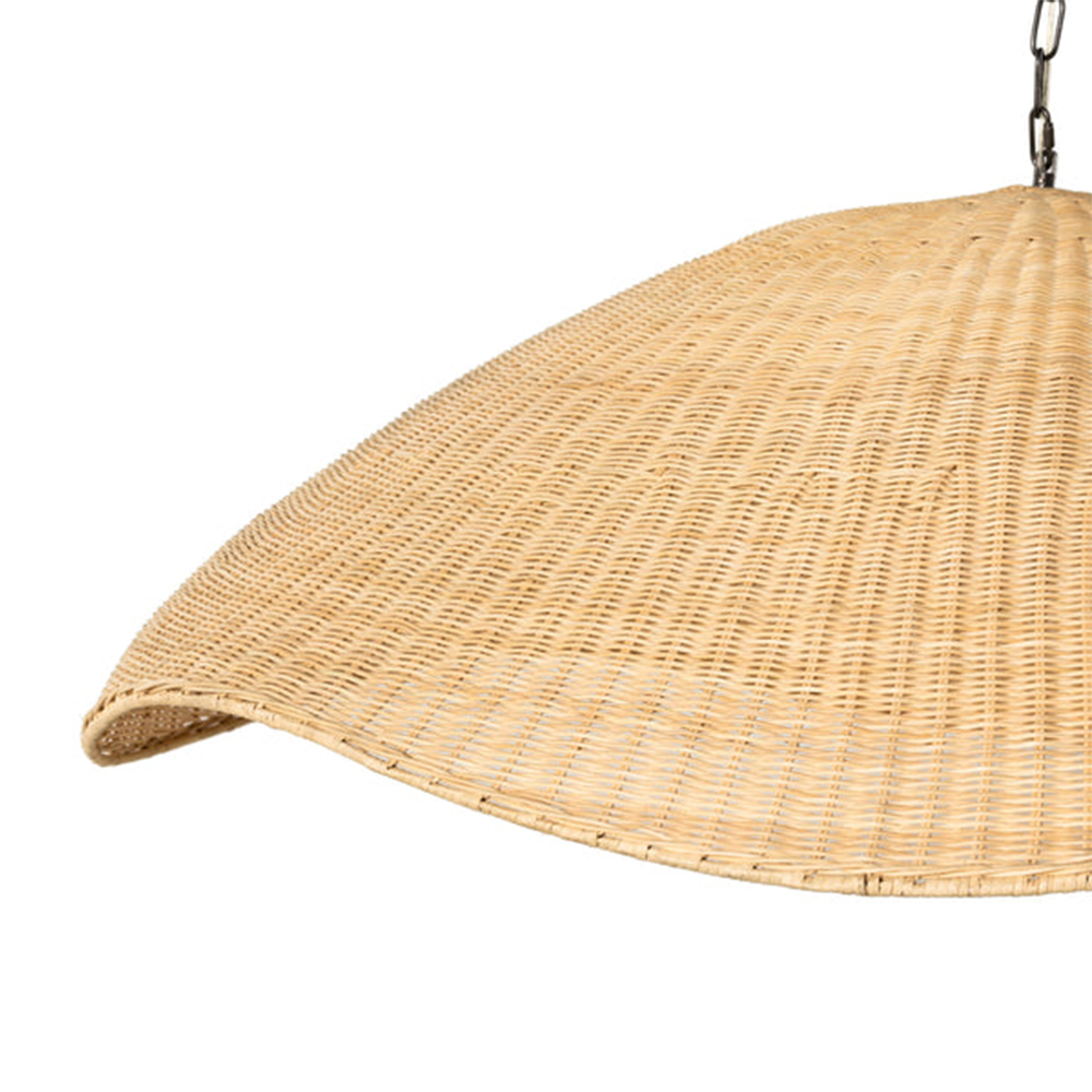 Natural Minimalistic Woven Rattan Handmade Hanging Lamp - Lumpaz