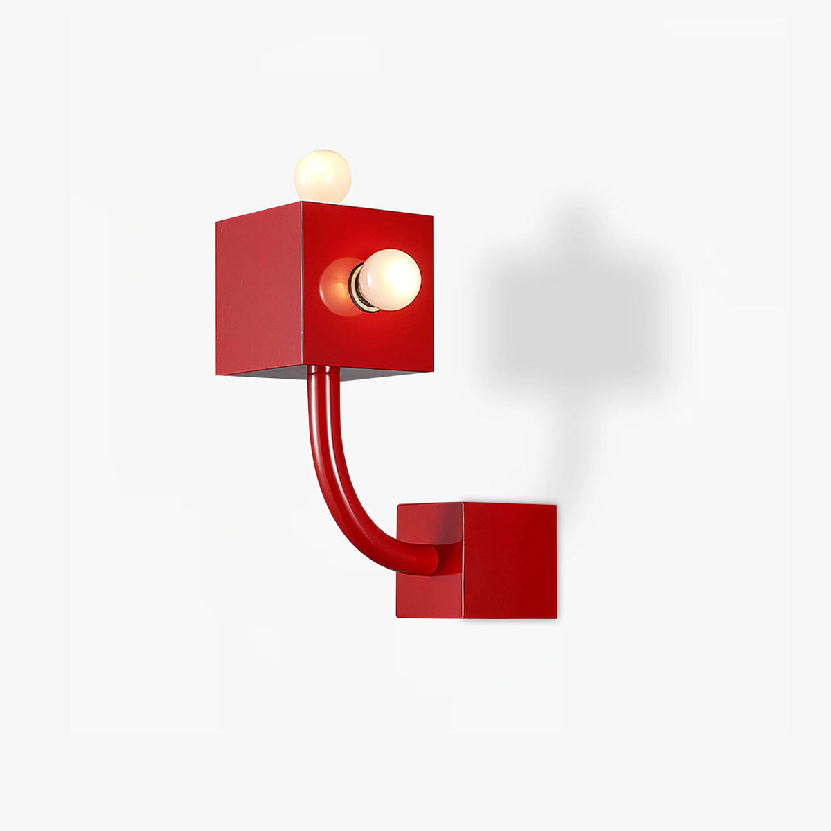 Red Cube Wall Lamp - Lumpaz