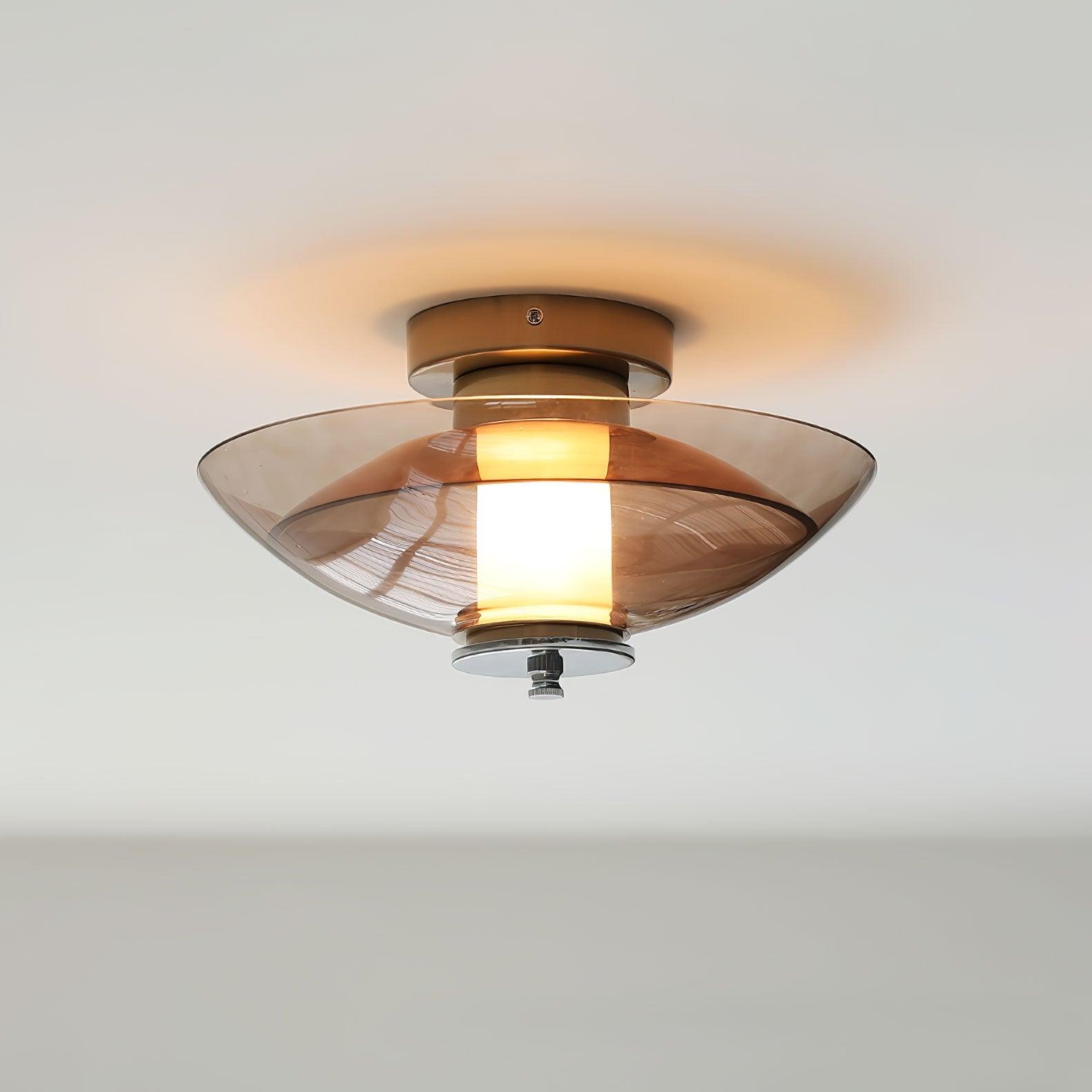 Flying Saucer Chrome Wall Light - Lumpaz