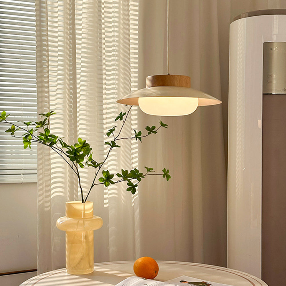 Cream Glutinous Rice Ball Bowl Pendant Light - Lumpaz