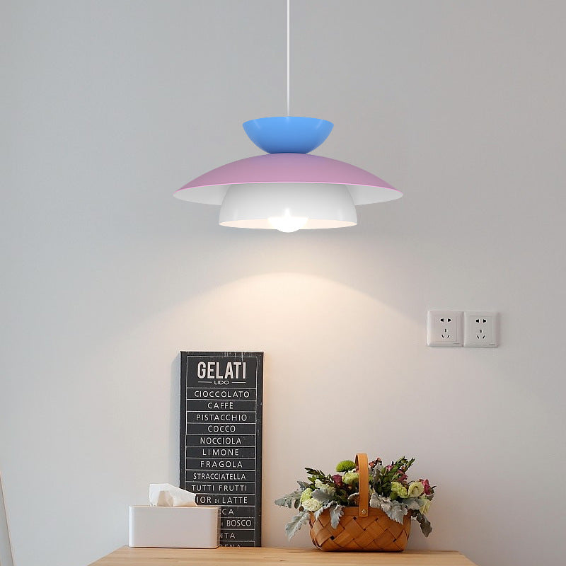 Modern Designer Style Round White Pendant Light - Lumpaz