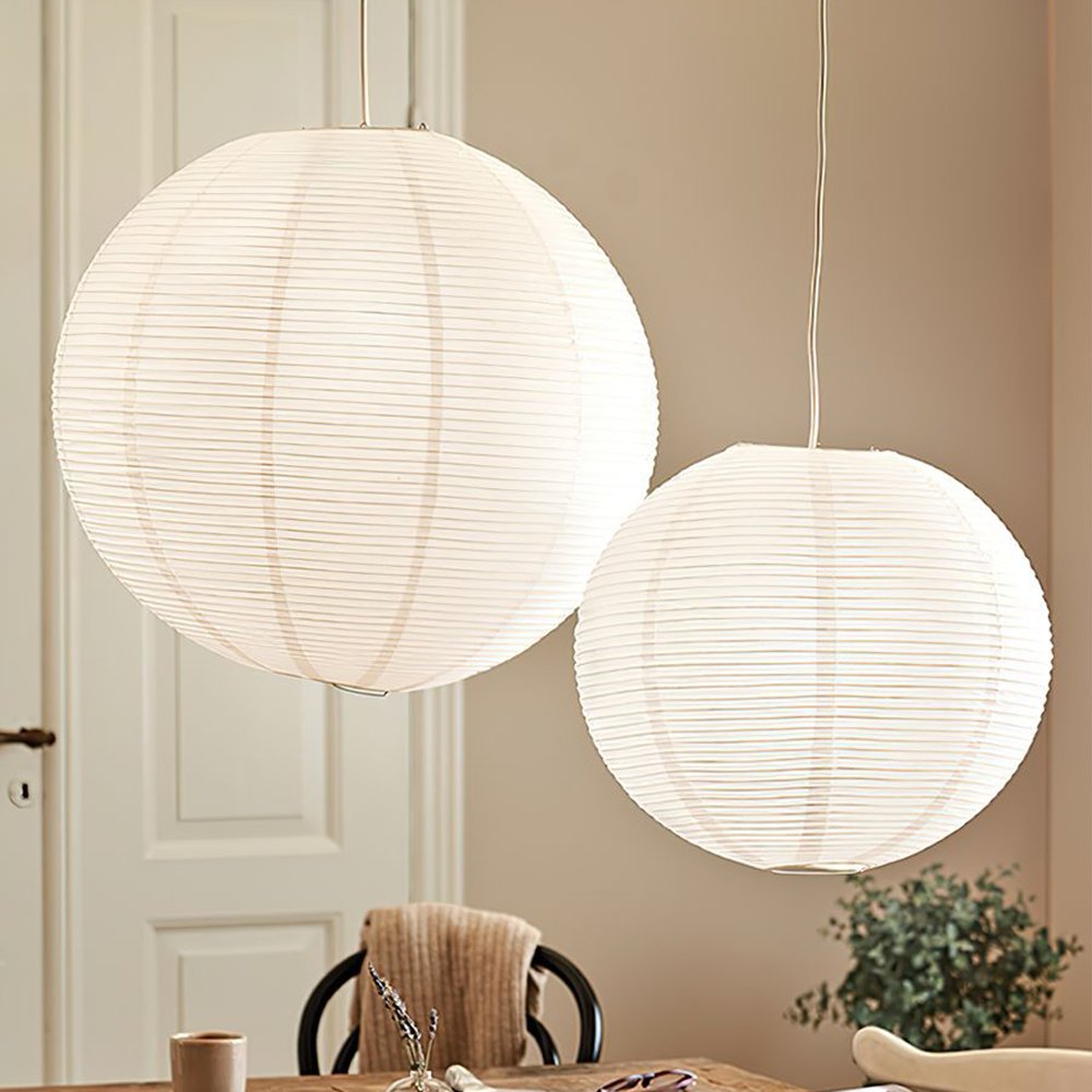 Vintage White Paper Pendant Lighting - Lumpaz