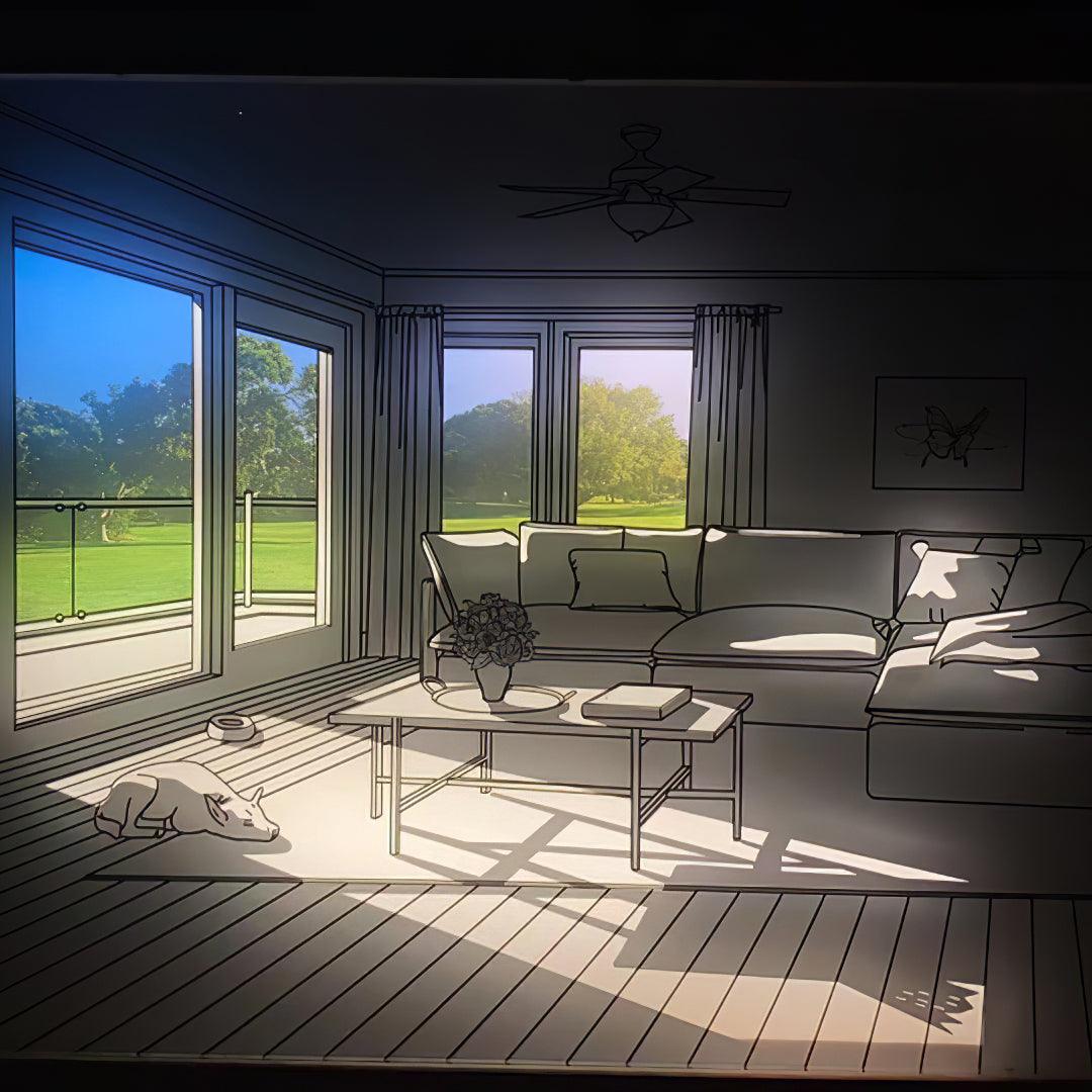 Dog Sunbathing Mural Art Lamp - Lumpaz