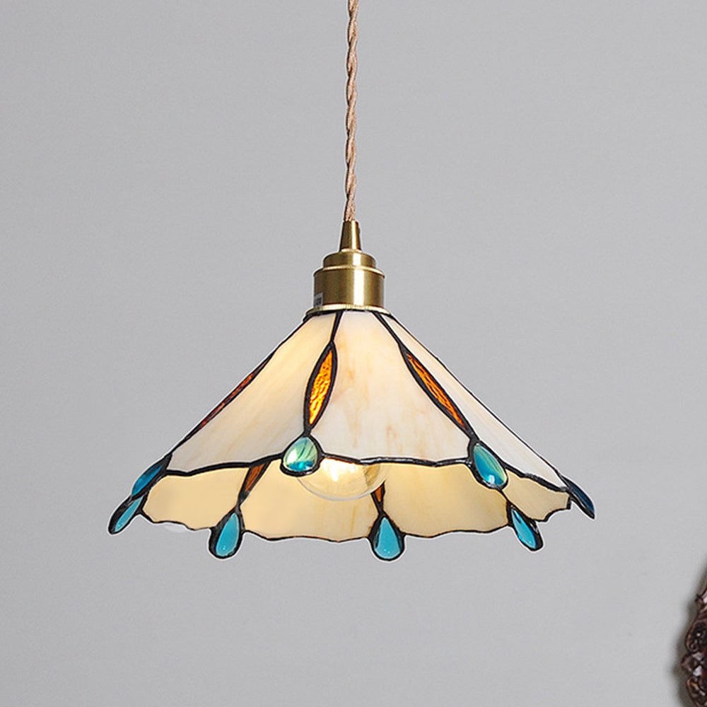 Retro Stained Glass Tiffany Pendant Light - Lumpaz