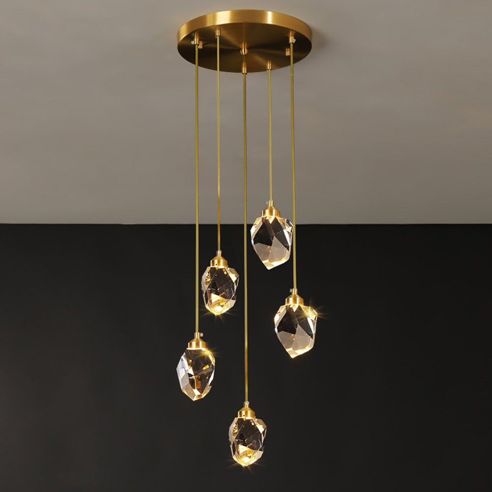 Creative Modern Crystal Gold Raindrop Chandelier - Lumpaz