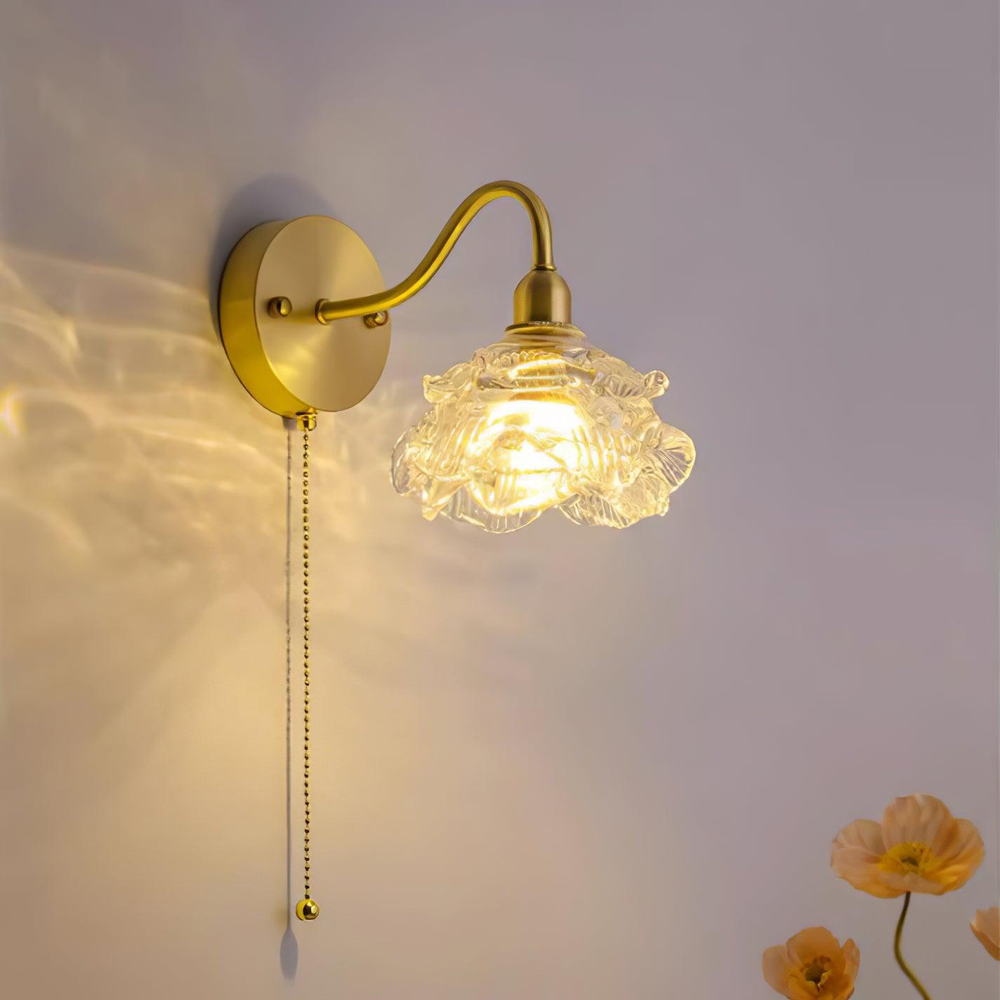 Rose Brass Wall Light - Lumpaz