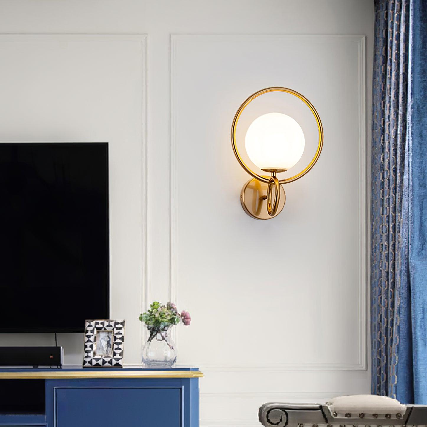 Fort Halo Gold Wall Light - Lumpaz