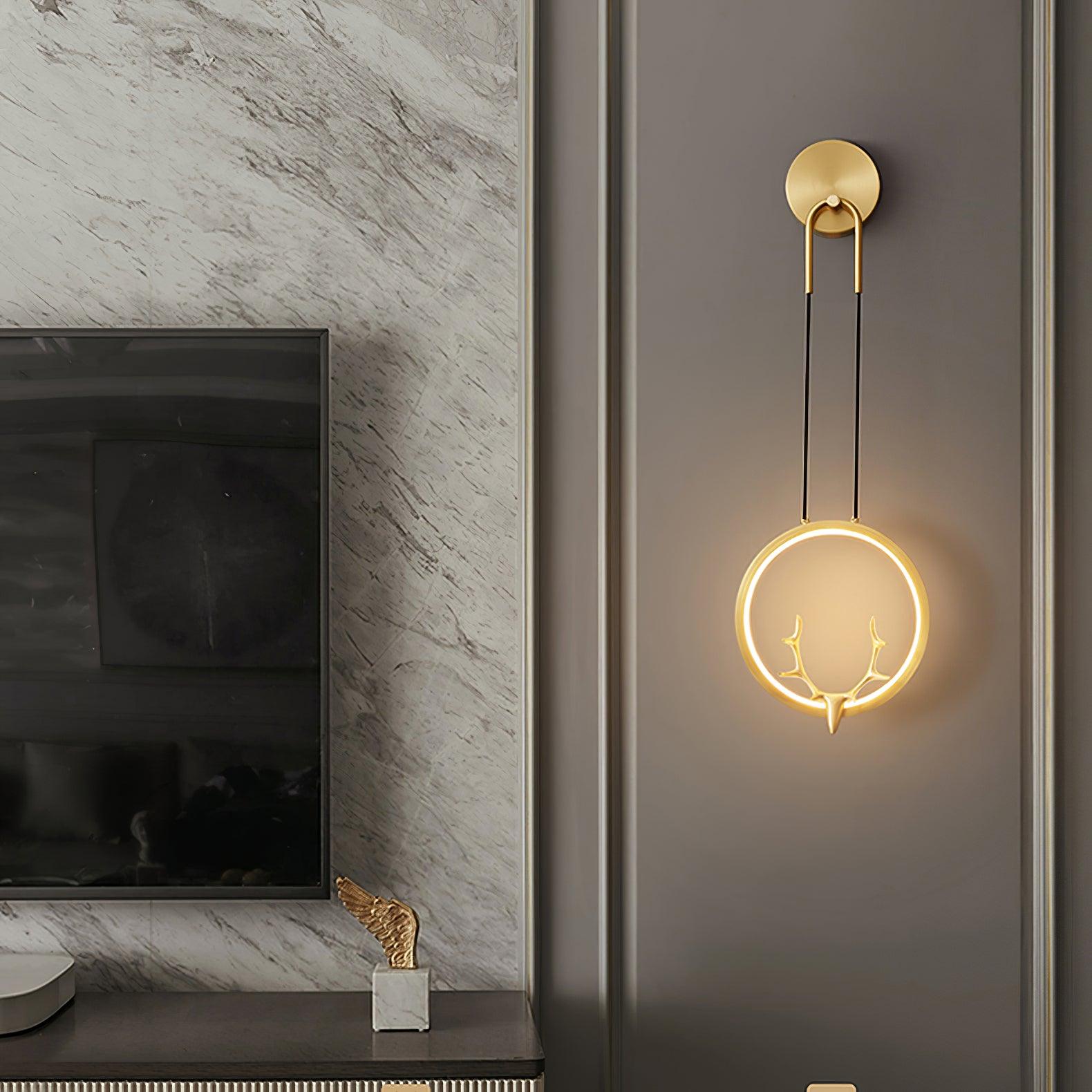 Golden Antler Wall Light - Lumpaz