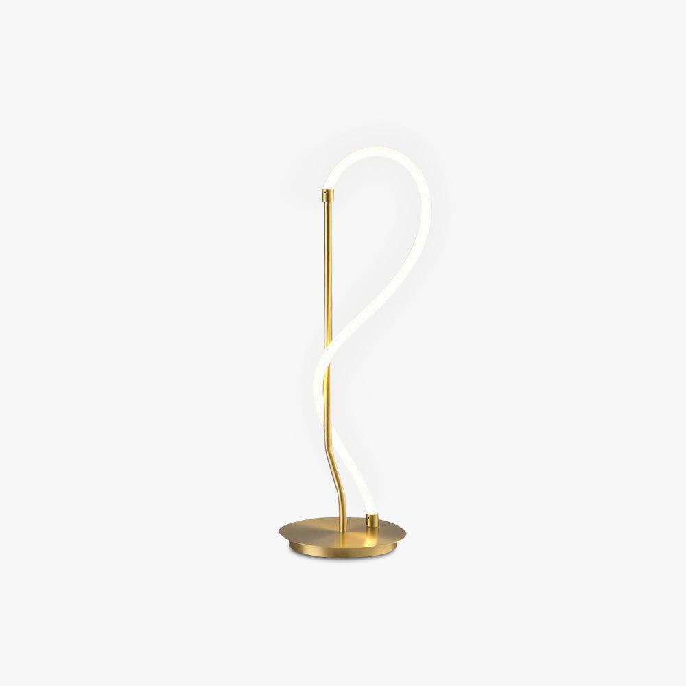 Design LED Stehlampe&Tischlampe Weiß&Gold Schlaf/Wohnzimmer Messing - Lumpaz